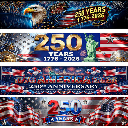 Polyester Independence Day Flag Banner for Yard Decoration