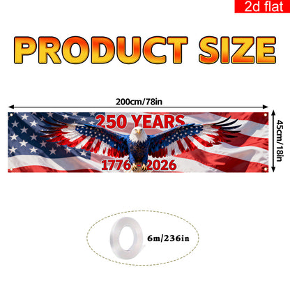Polyester Independence Day Flag Banner for Yard Decoration