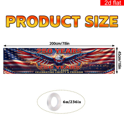 Polyester Independence Day Flag Banner for Yard Decoration