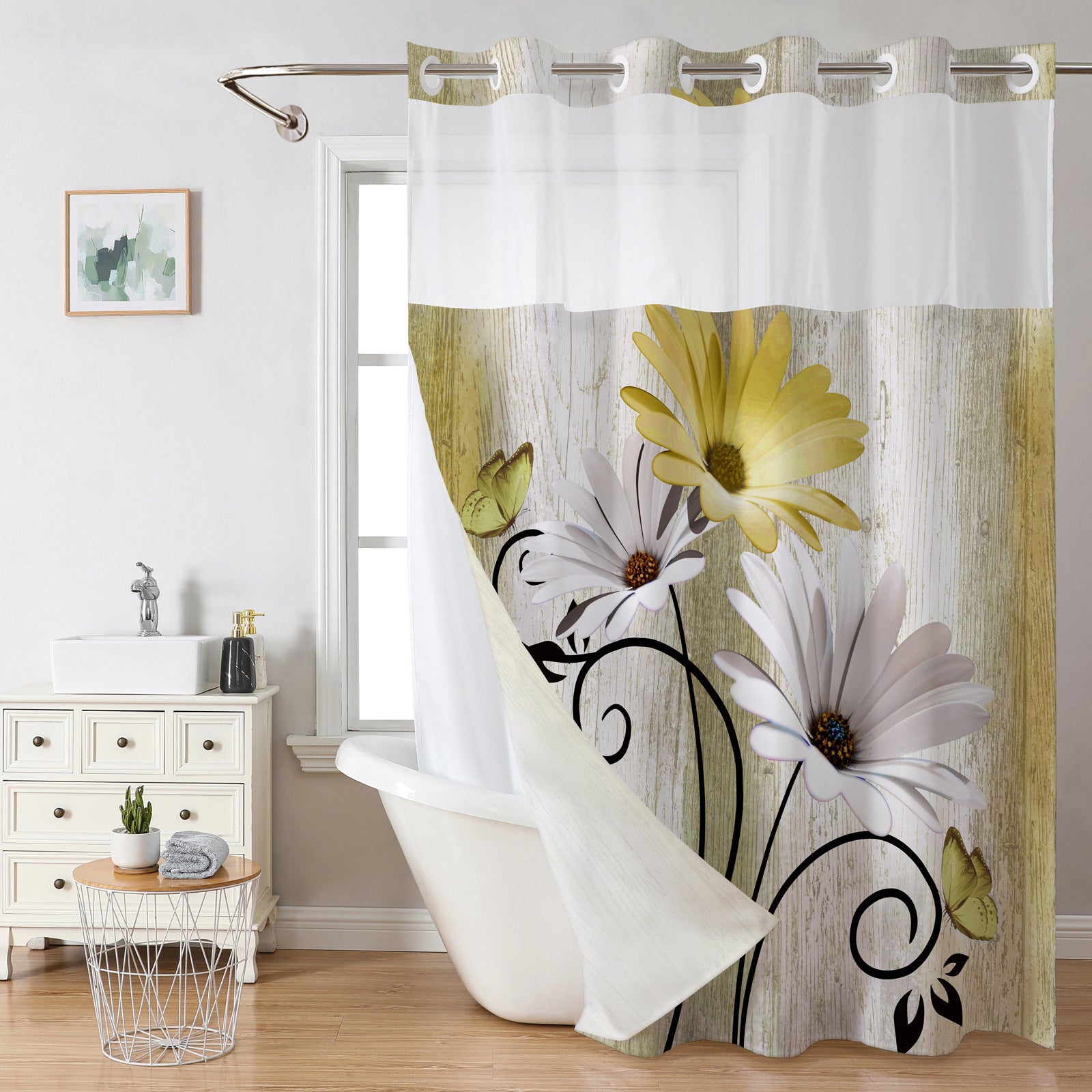 polyester shower curtain