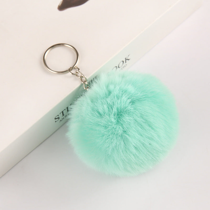 Pom-pom keychain for women's bags