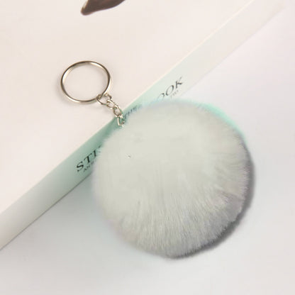 Pom-pom keychain for women's bags