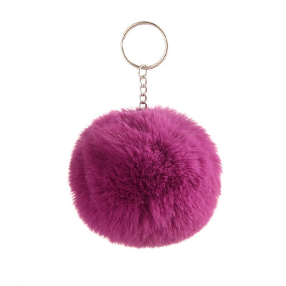 Pom-pom keychain for women's bags