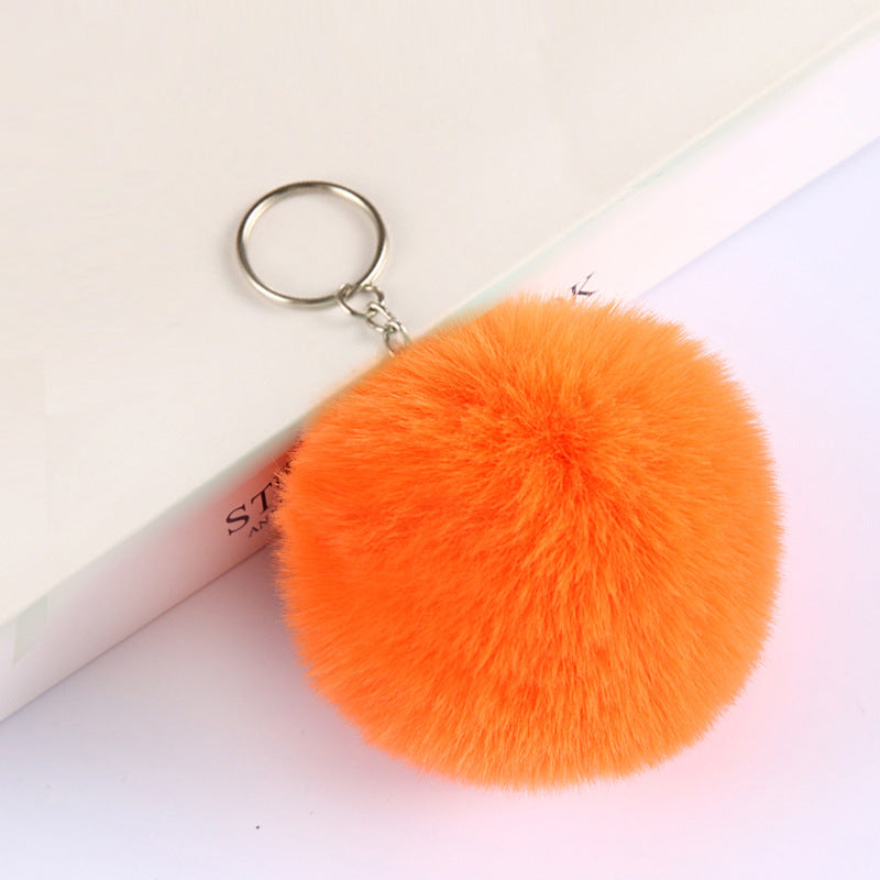 Pom-pom keychain for women's bags