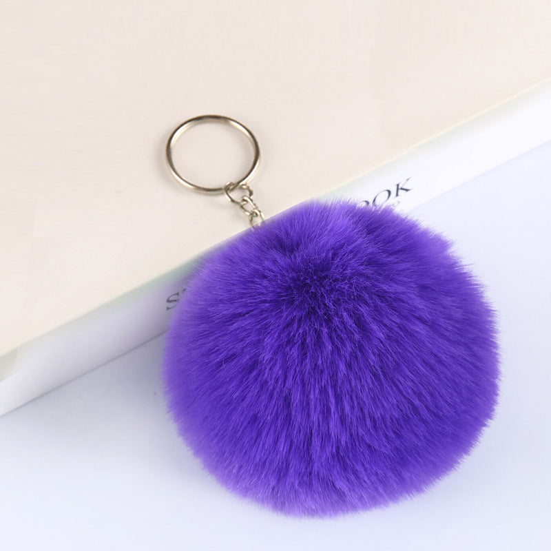 Pom-pom keychain for women's bags