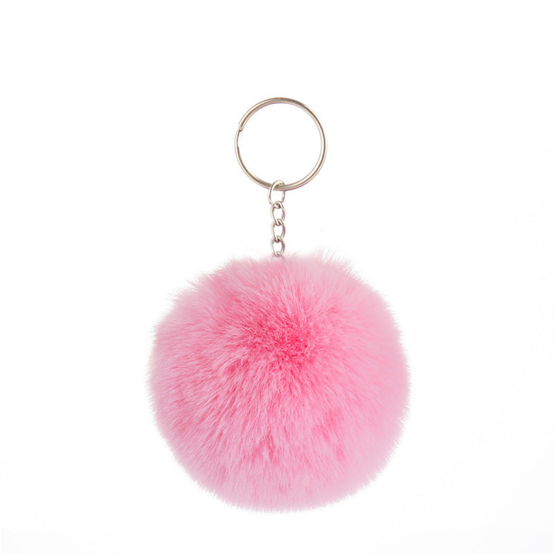 Pom-pom keychain for women's bags
