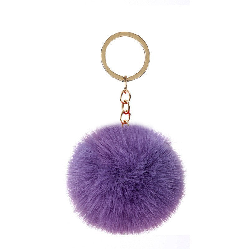 Pom-pom keychain for women's bags