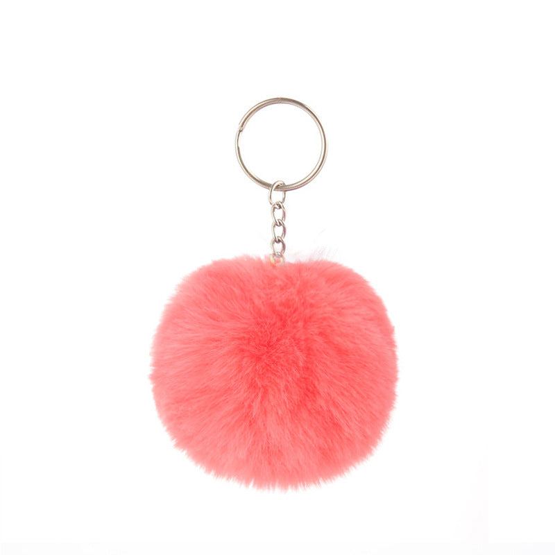 Pom-pom keychain for women's bags