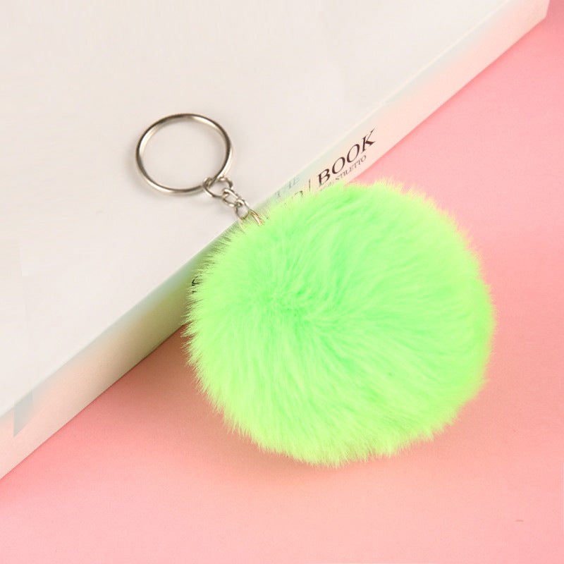 Pom-pom keychain for women's bags
