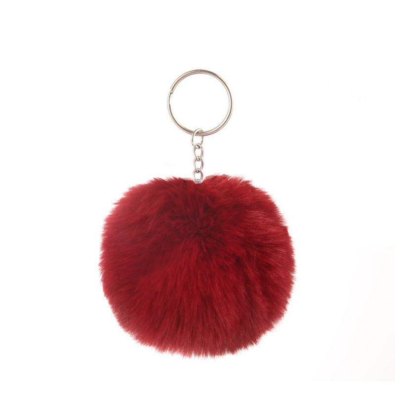 Pom-pom keychain for women's bags