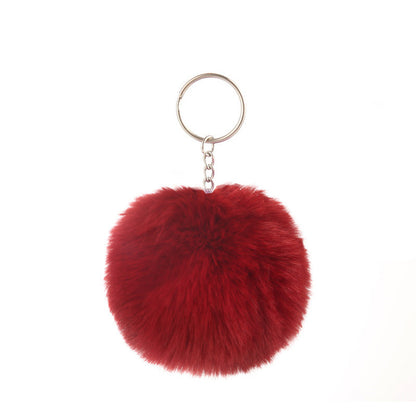 Pom-pom keychain for women's bags