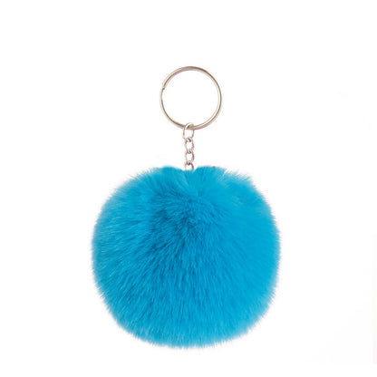 Pom-pom keychain for women's bags