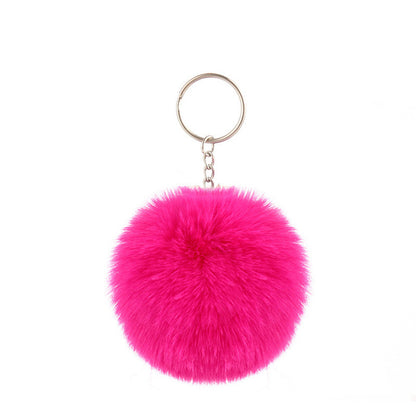 Pom-pom keychain for women's bags
