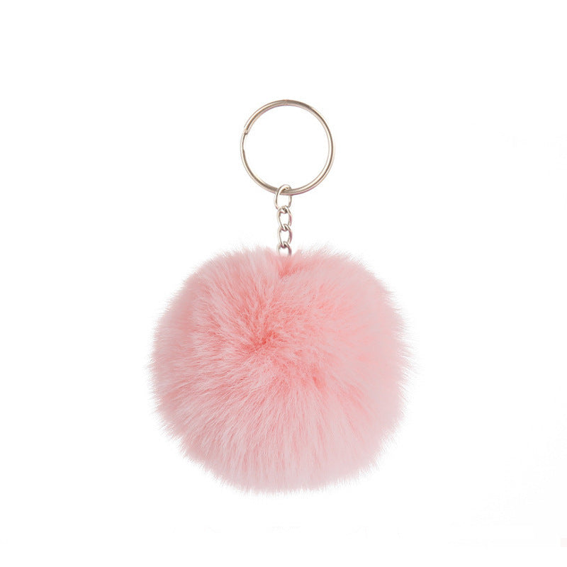 Pom-pom keychain for women's bags