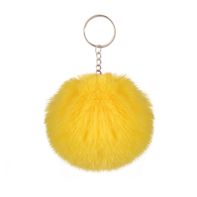 Pom-pom keychain for women's bags