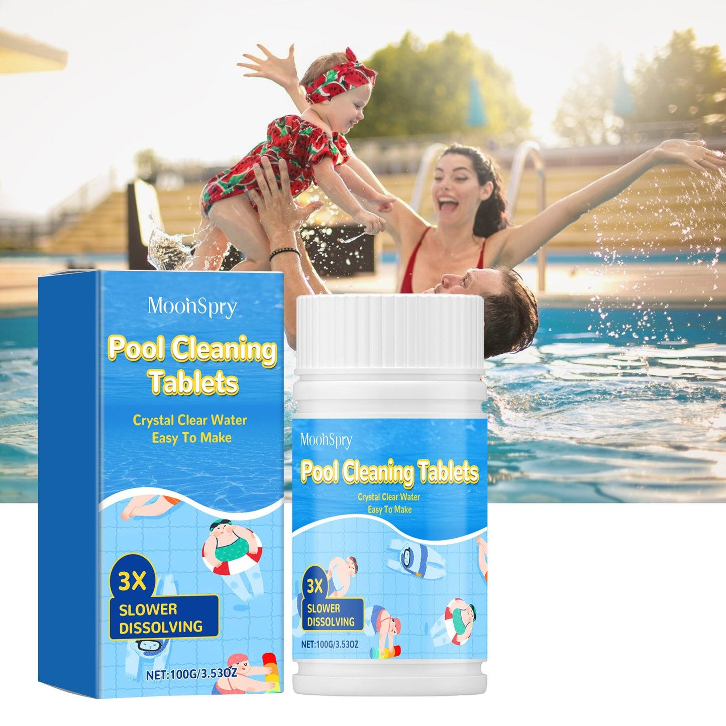 Pool cleaning tablets