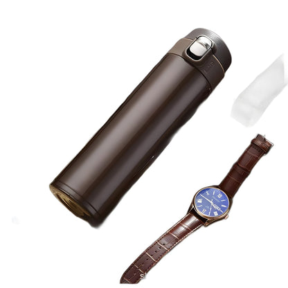 Pop-Up Lid Stainless Steel Thermos Cup