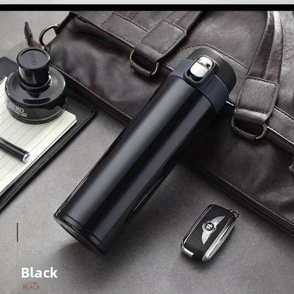 Pop-Up Lid Stainless Steel Thermos Cup