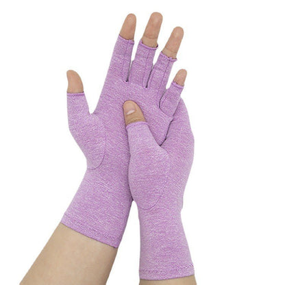 Popular Hemp Gray Black Half-Finger Pressure Gloves Care Rehabilitation Fitness Outdoor Sports Cycling Gloves Wholesale