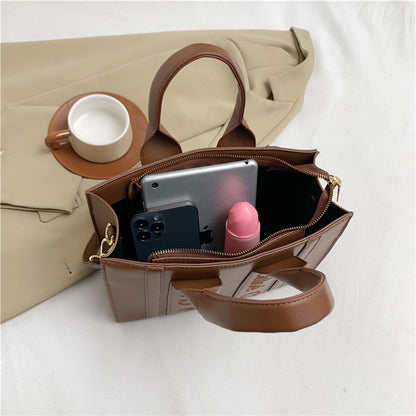 Popular letter-shaped tote bag