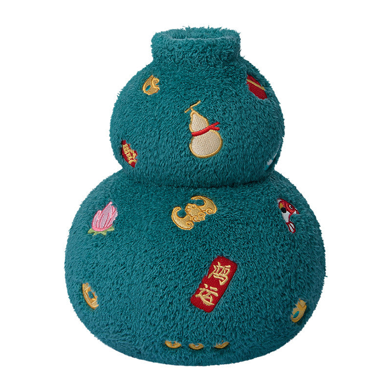 Porcelain Style Plush Vase Decorative Item