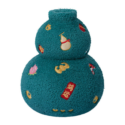 Porcelain Style Plush Vase Decorative Item