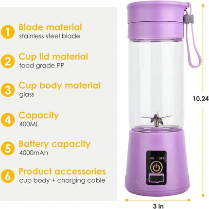 Mini Portable Blender USB Rechargeable for Kitchen and Juice