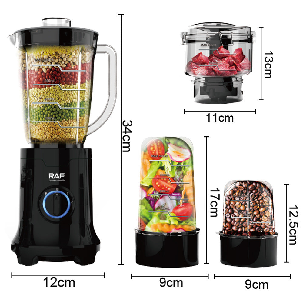 Portable 4-in-1 Juicer Blender Grinder 0.8L