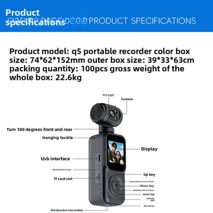 Portable action camera