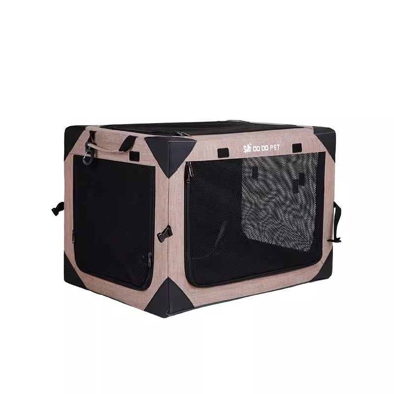 Portable and foldable car dog cage
