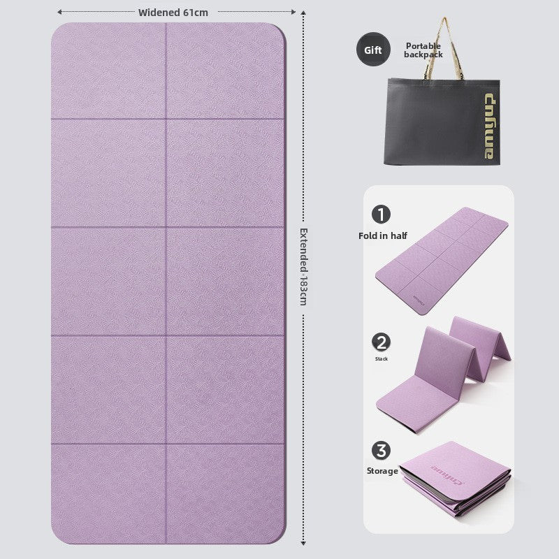 Portable anti-slip household foldable yoga mat