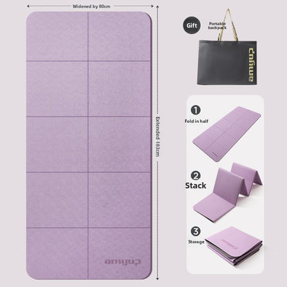 Portable anti-slip household foldable yoga mat