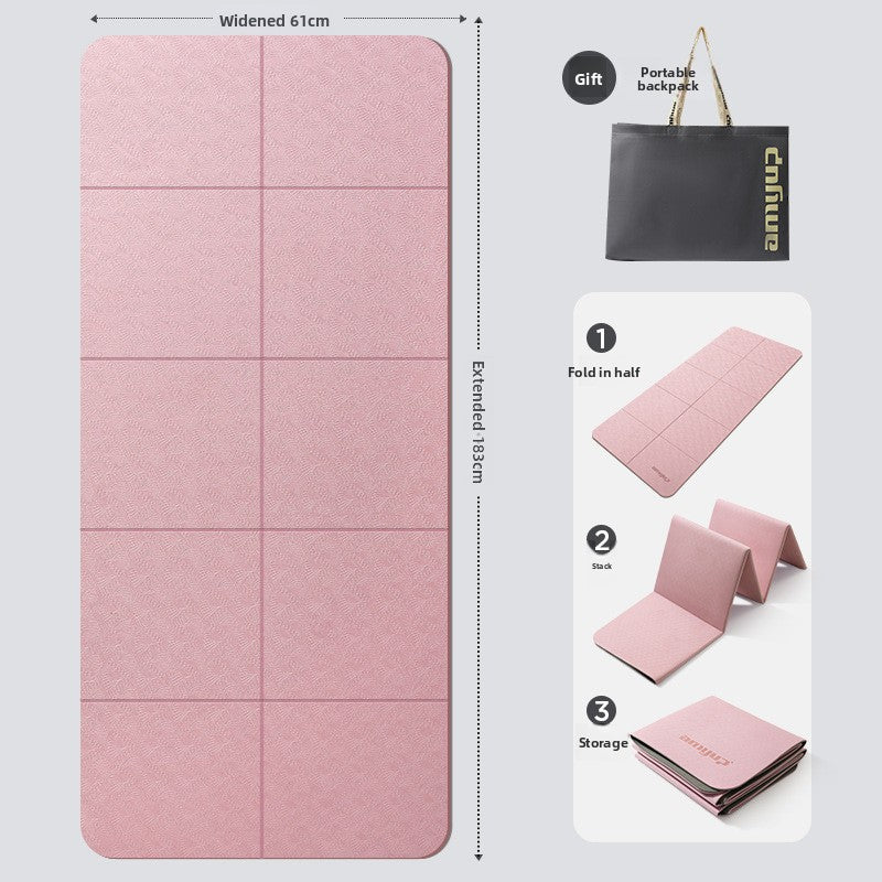 Portable anti-slip household foldable yoga mat