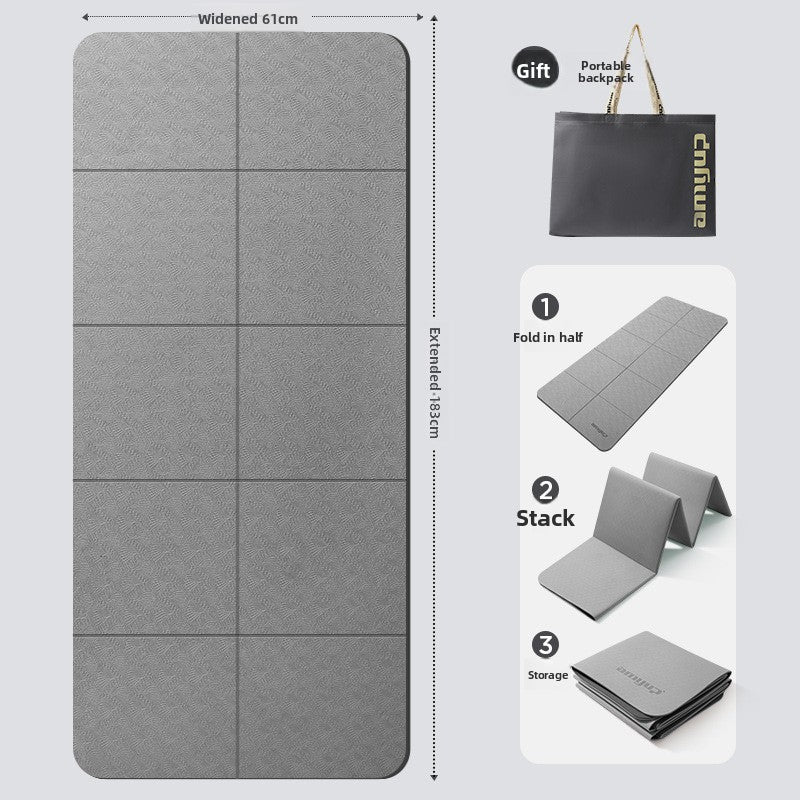 Portable anti-slip household foldable yoga mat