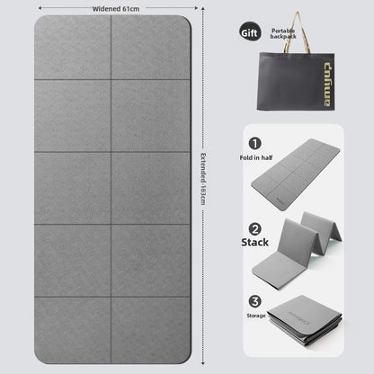 Portable anti-slip household foldable yoga mat