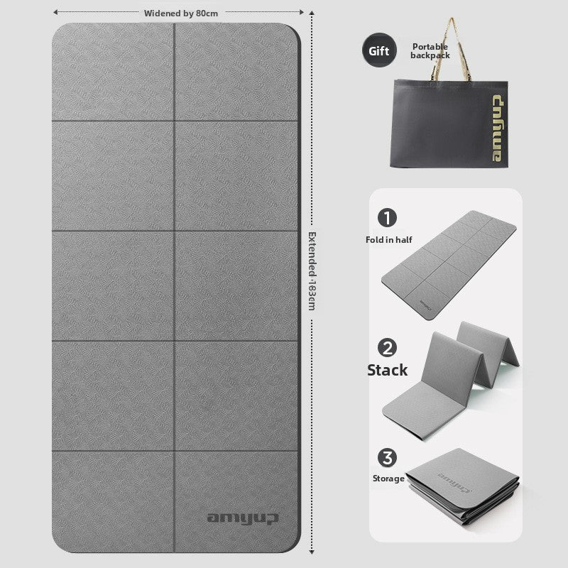 Portable anti-slip household foldable yoga mat