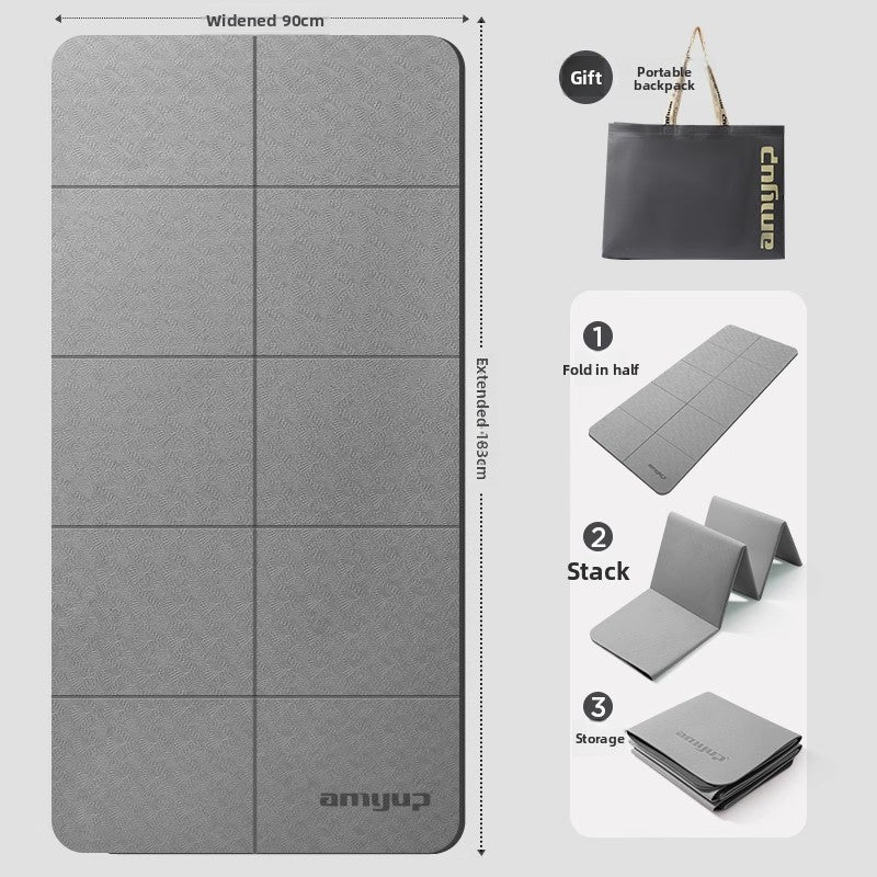 Portable anti-slip household foldable yoga mat