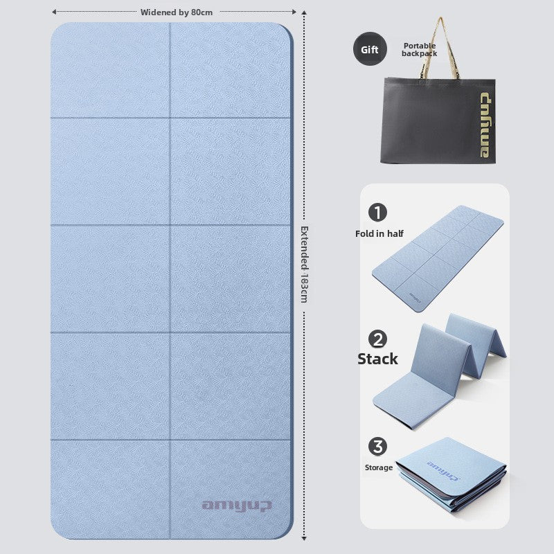 Portable anti-slip household foldable yoga mat