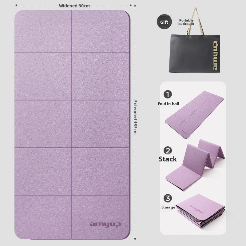 Portable anti-slip household foldable yoga mat