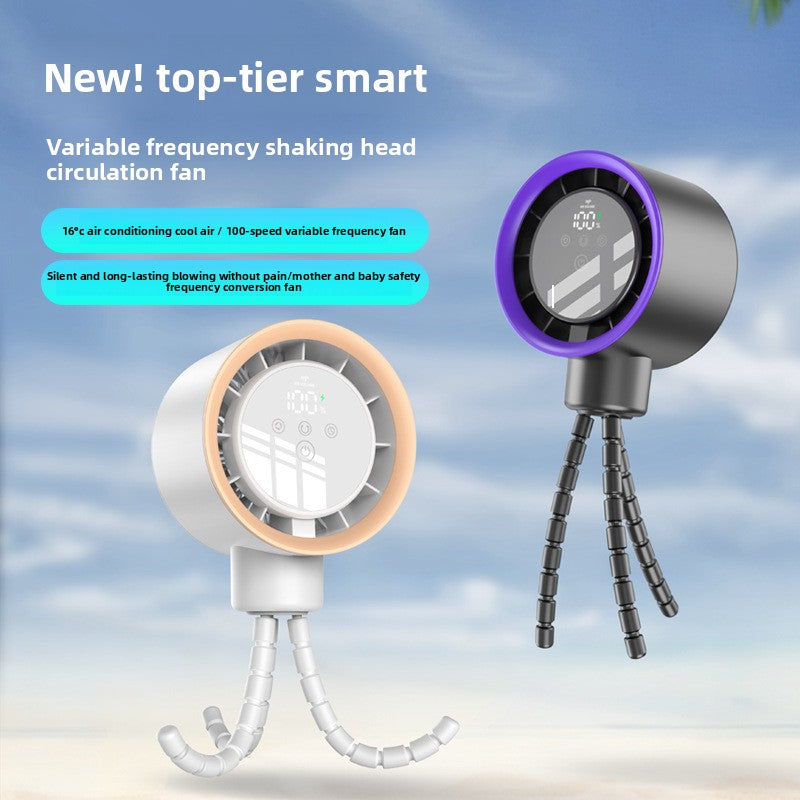 Portable Baby Stroller Fan with Automatic Oscillation