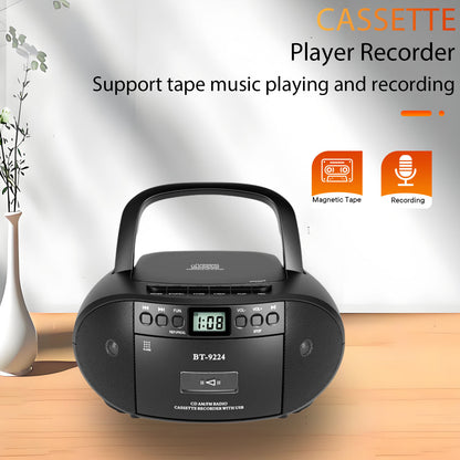 Portable Bluetooth CD Cassette Player
