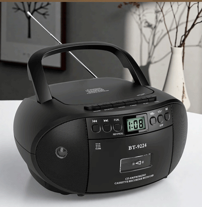 Portable Bluetooth CD Cassette Player