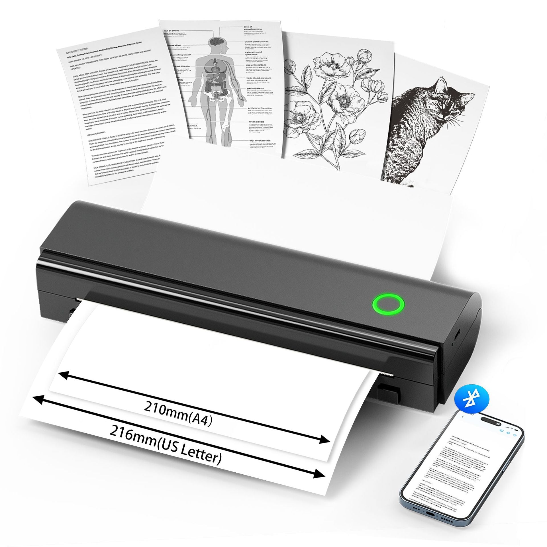 Portable Bluetooth Thermal A4 Printer