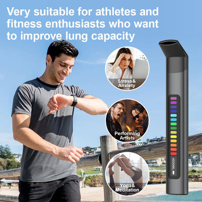 Portable Breathing Trainer with Lung Capacity Measurement
