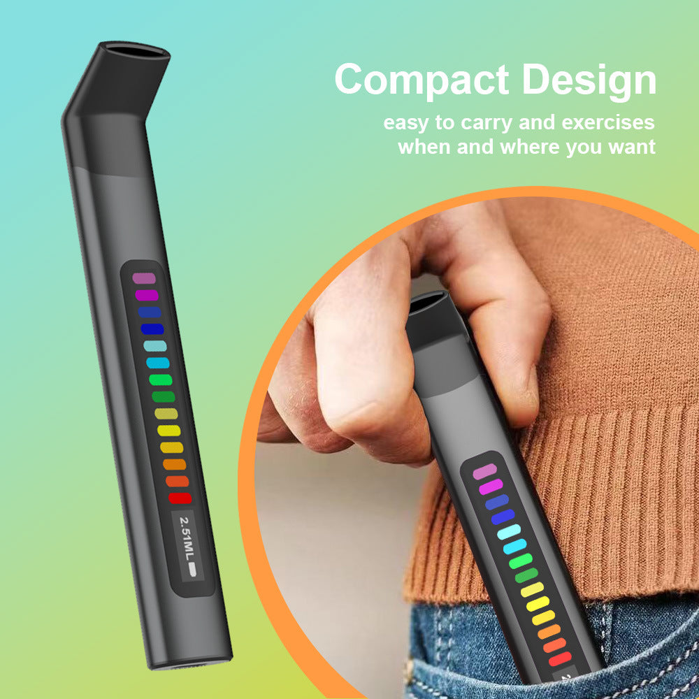 Portable Breathing Trainer with Lung Capacity Measurement