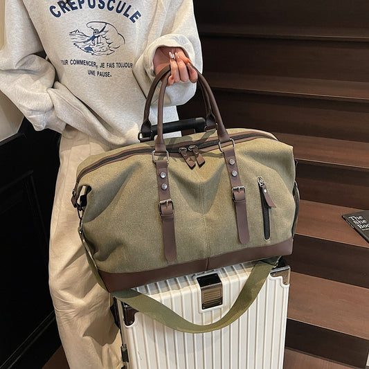 Portable Canvas Travel Bag with Large Capacity