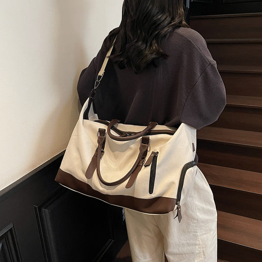 Portable Canvas Travel Bag with Large Capacity