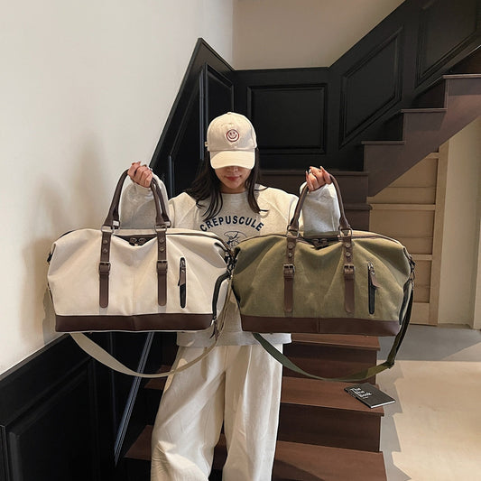 Portable Canvas Travel Bag with Large Capacity