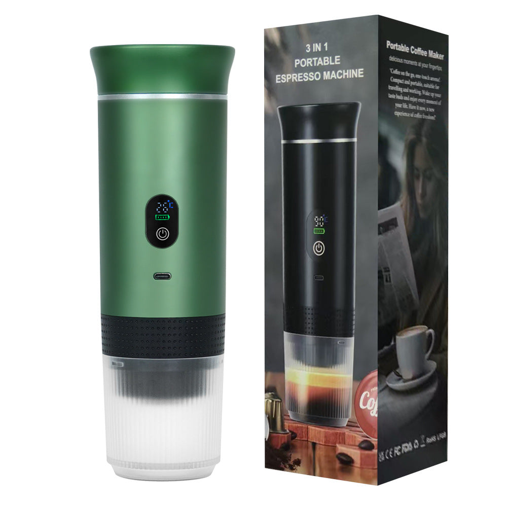 Portable capsule coffee machine