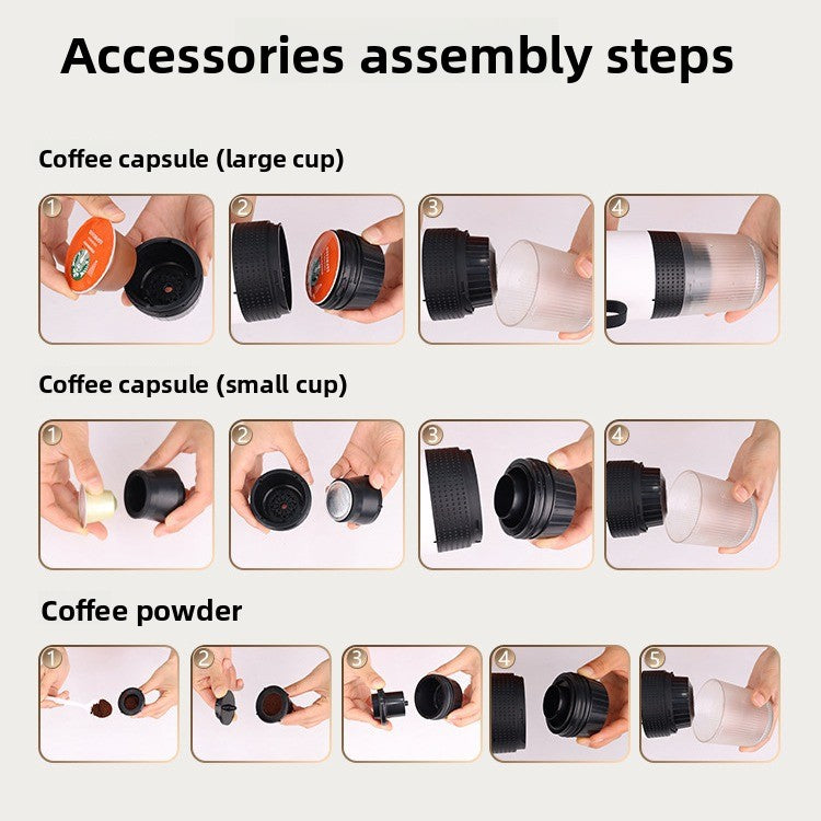 Portable capsule coffee machine